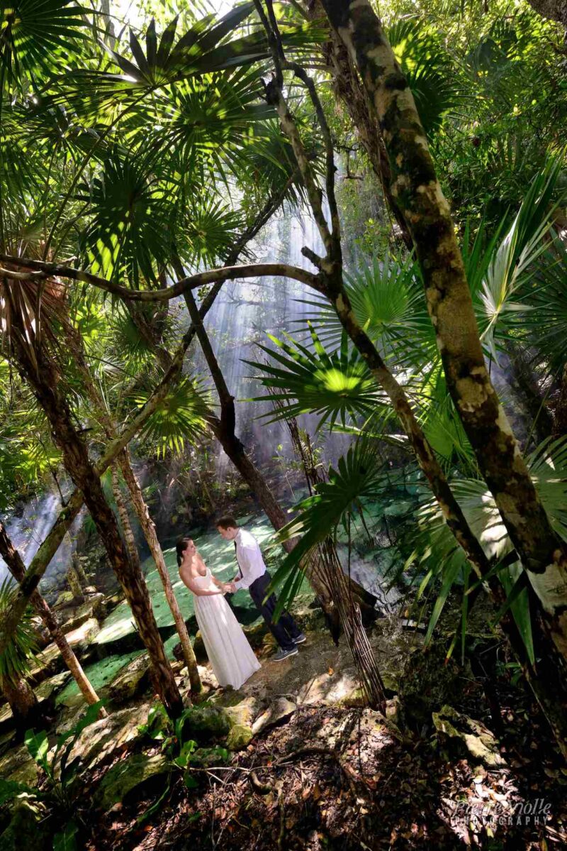 Wedding proposal at a cenote - Mayan riviera nearby cancun and playa del carmen / mexico